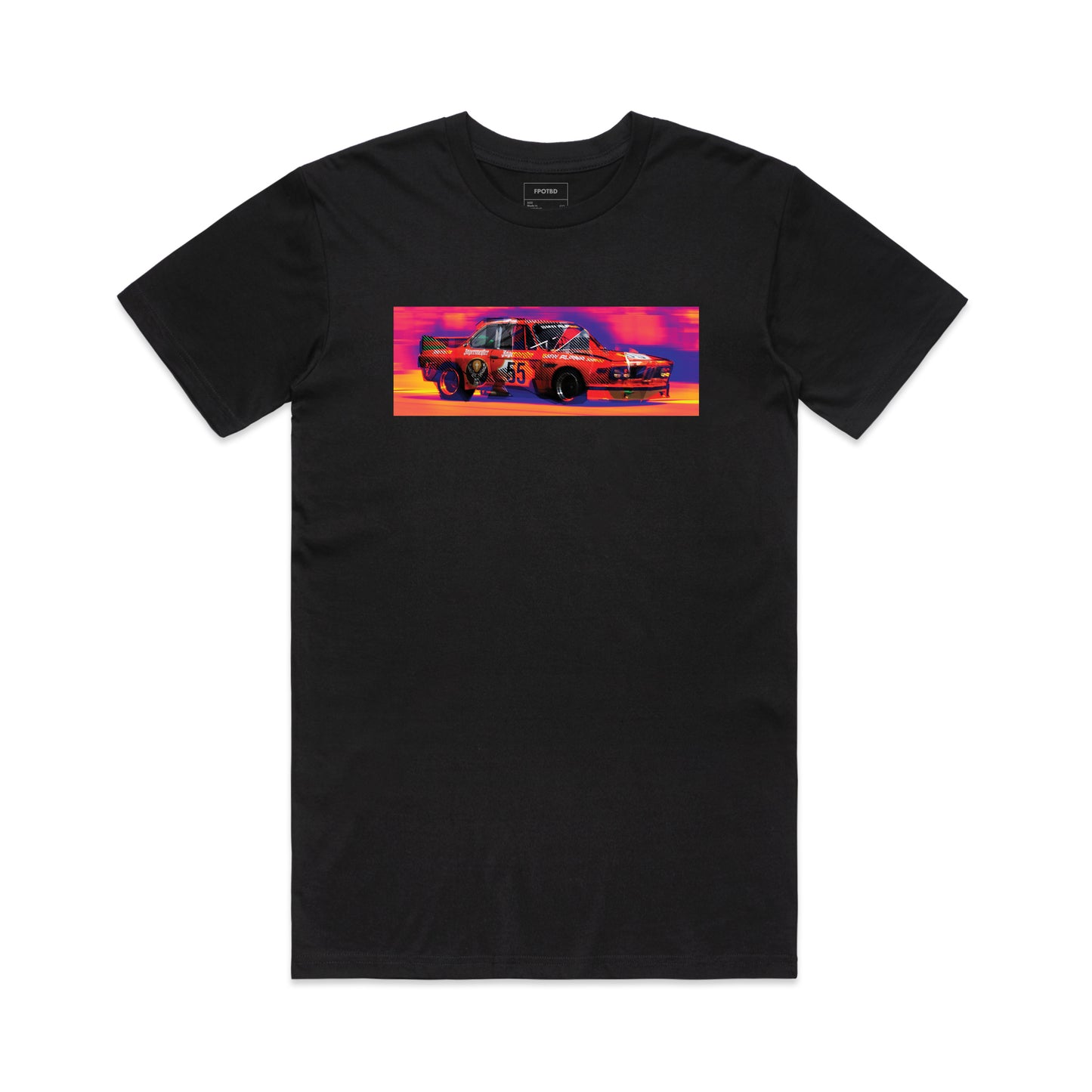 Front view of the FPOTBD CSL Speed photo short sleeved AS Colour cotton T-Shirt in Black.