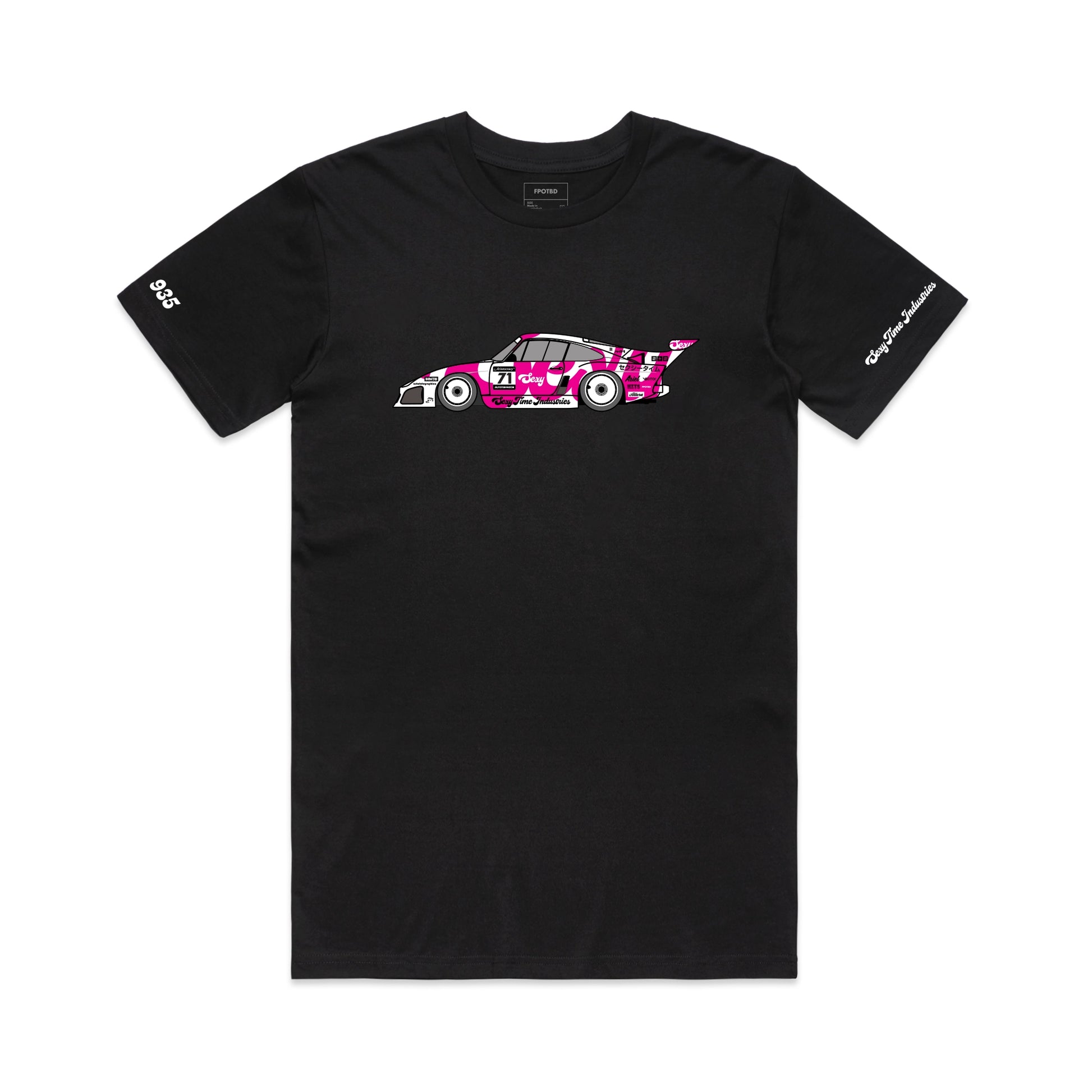 Black FPOTBD Sexy Time Industries 935 t-shirt with the Sexy Time Industries liveried 935 graphics across the chest.