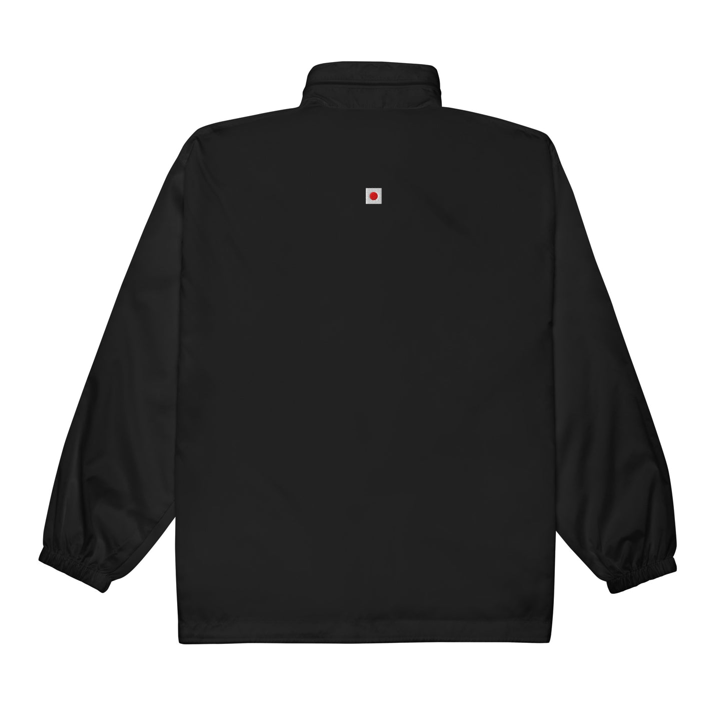 Back view of the FPOTBD Something Japanese windbreaker in Black.